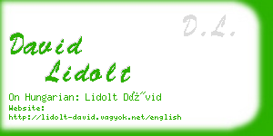 david lidolt business card